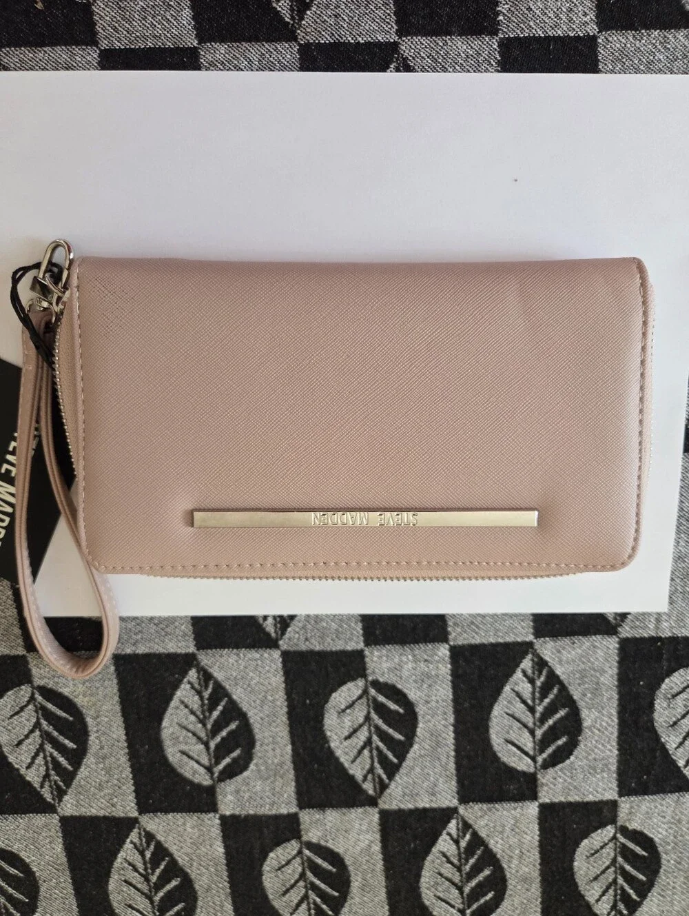 Beige Steve Madden Wristlet Wallet - Modern Style